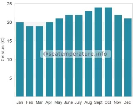 Media temperaturilor in apa Playa Amadores