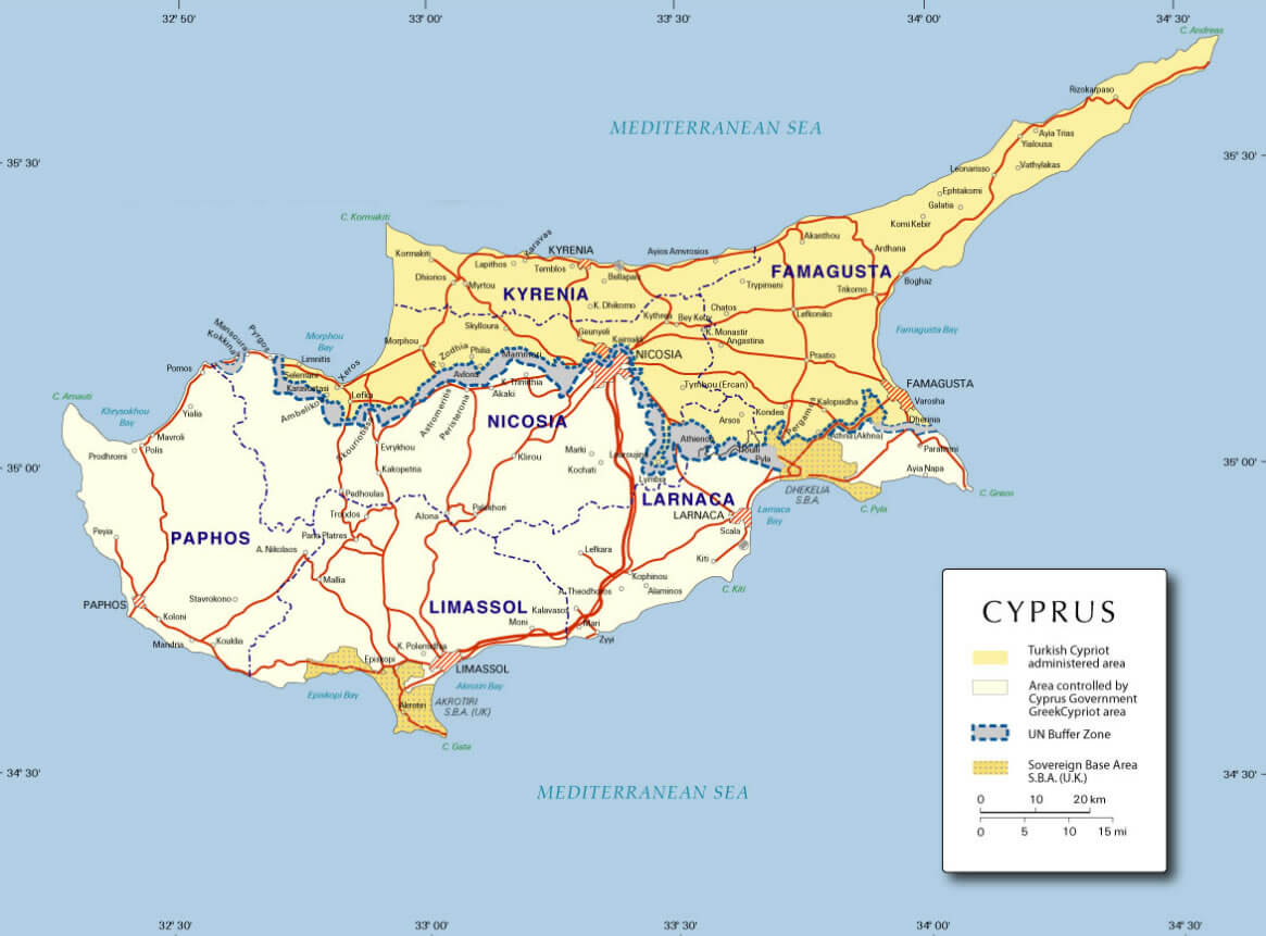 harta cipru de sud