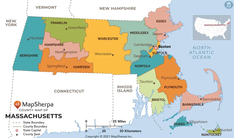 Harta Massachusets