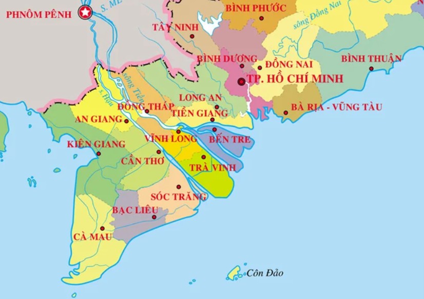 Harta Vietnamului de sud