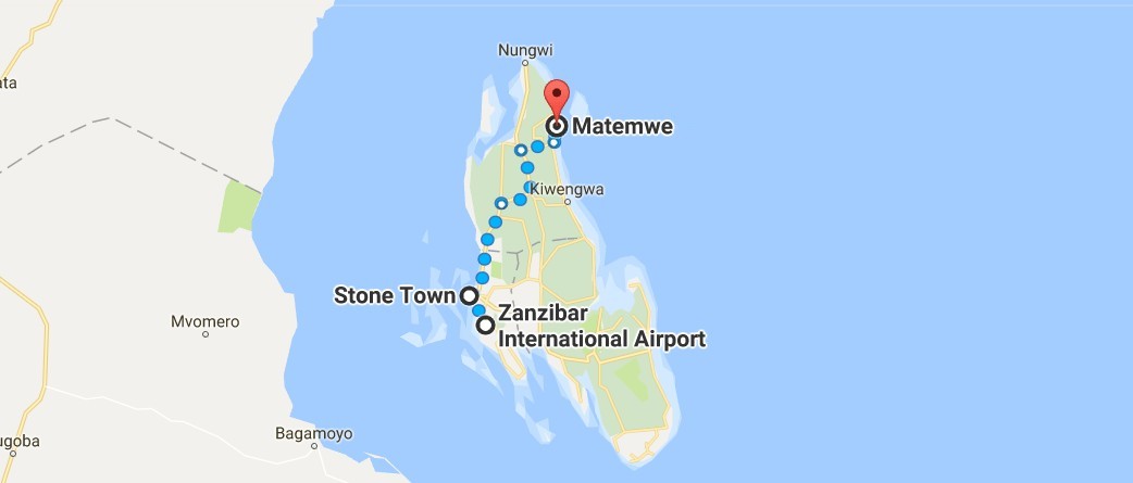 Harta Matemwe Beach