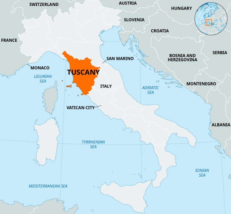Harta Toscana