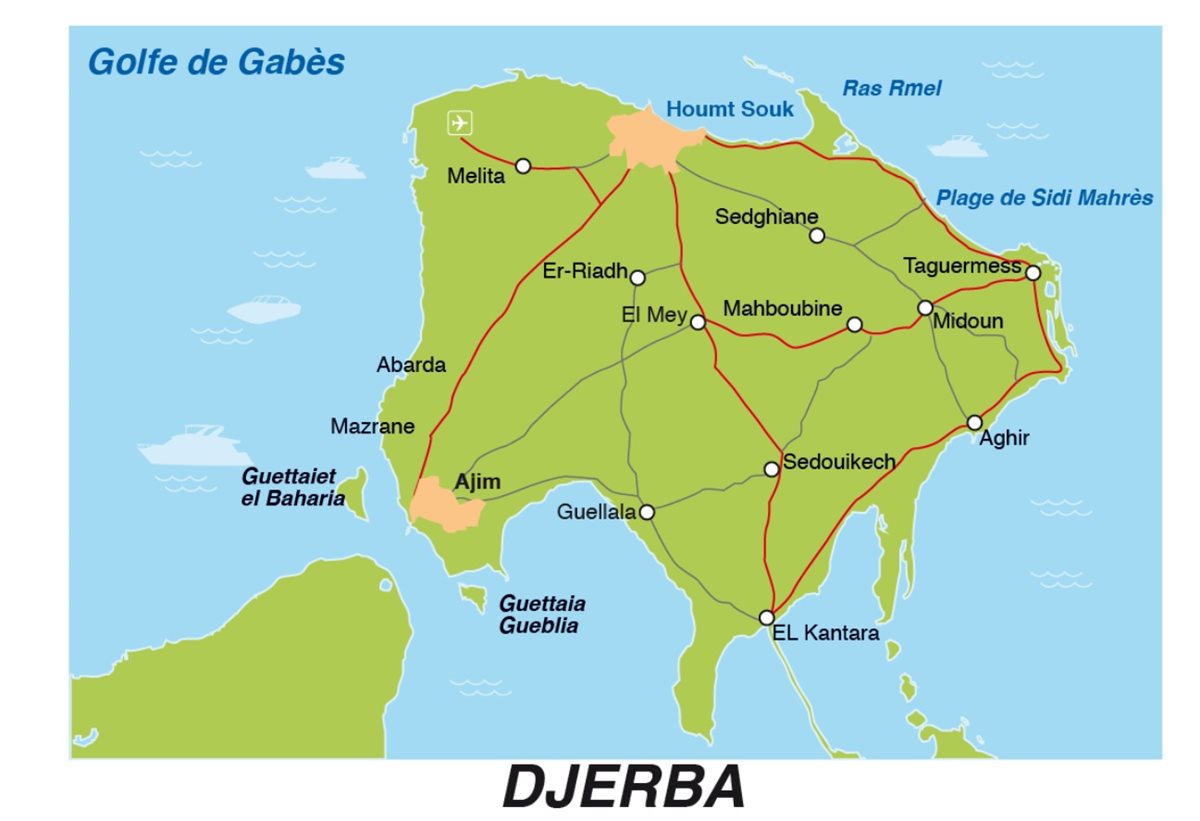 Harta Insula Djerba