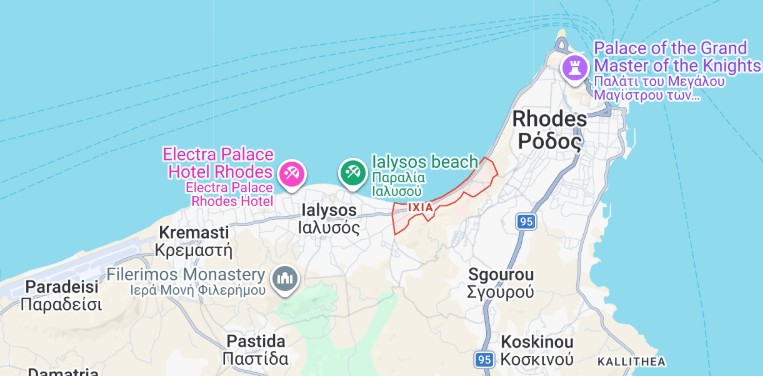Harta Ixia a Ialyssos