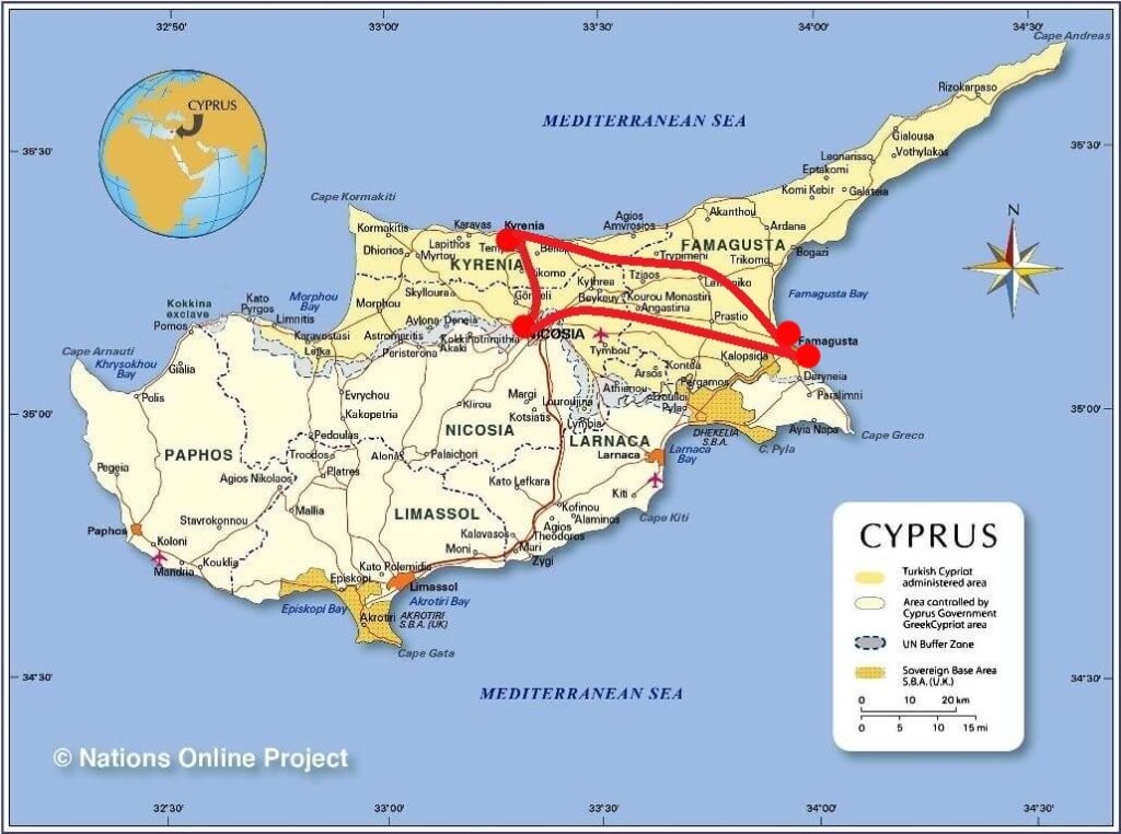 Harta Cipru de Nord