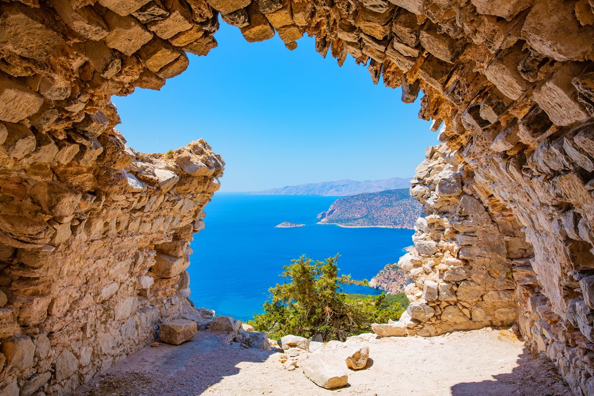 Ruinele Castelului Monolithos Rhodos