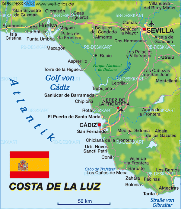 Harta Costa de la Luz