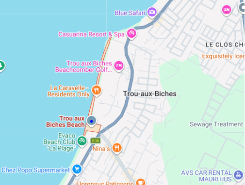 Harta - Trou Aux Beaches