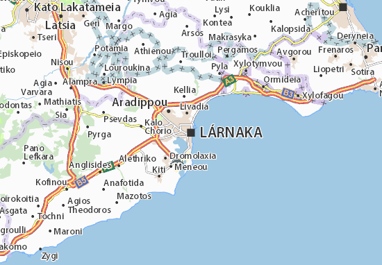 Harta Larnaca