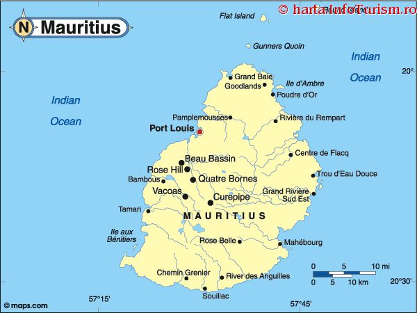 Harta Mauritius Harta Mauritius