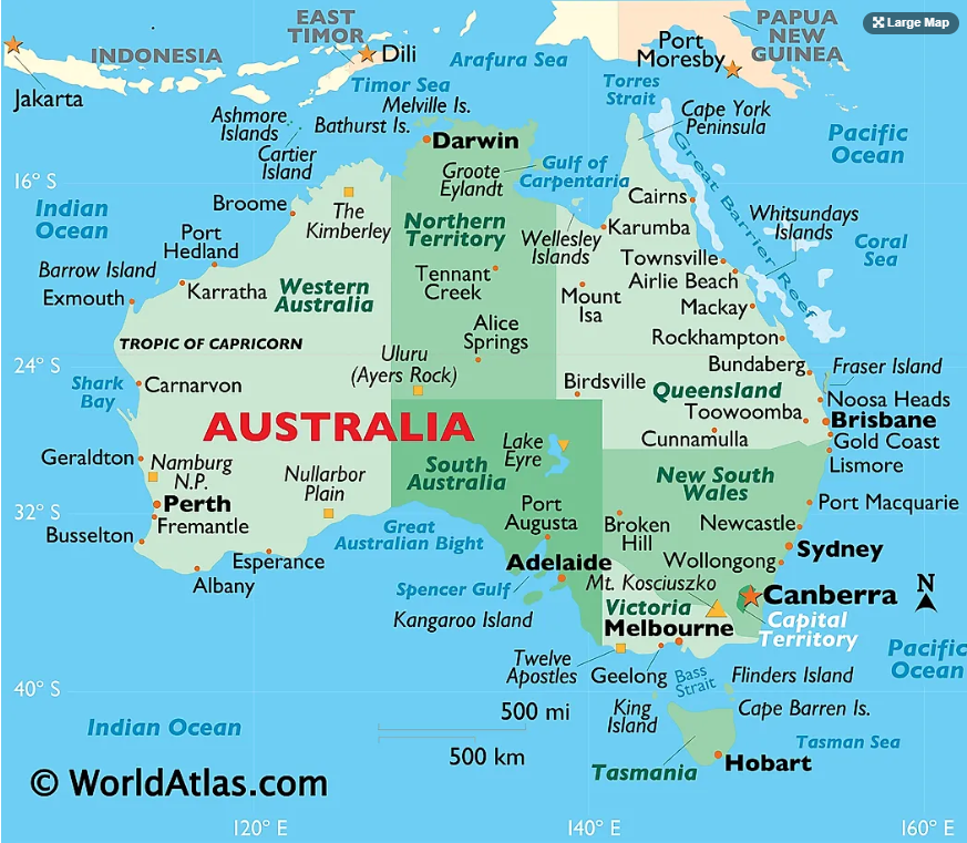 Harta - Australia